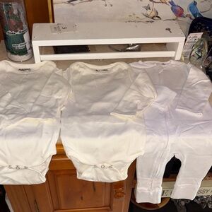 Baby One Piece Sets 3- Cream and White